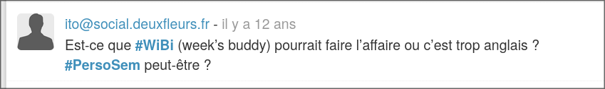 Une capture d'écran d'un message émis depuis social.deuxfleurs.fr archivé sur un autre serveur